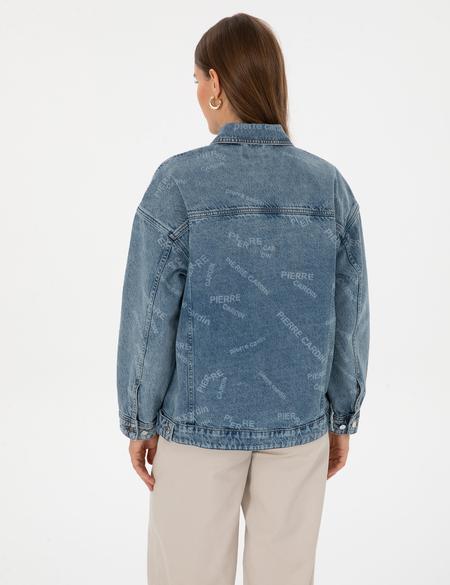 Açık Mavi Oversize Jean Ceket - 50308527003