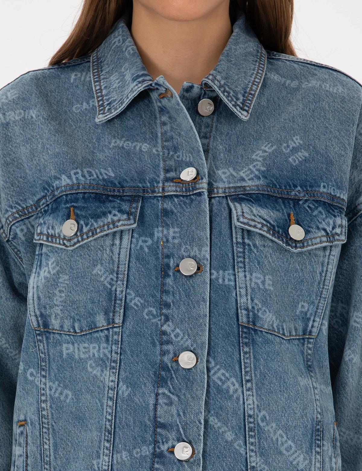Açık Mavi Oversize Jean Ceket - 50308527003