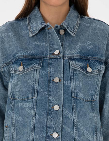 Açık Mavi Oversize Jean Ceket - 50308527003