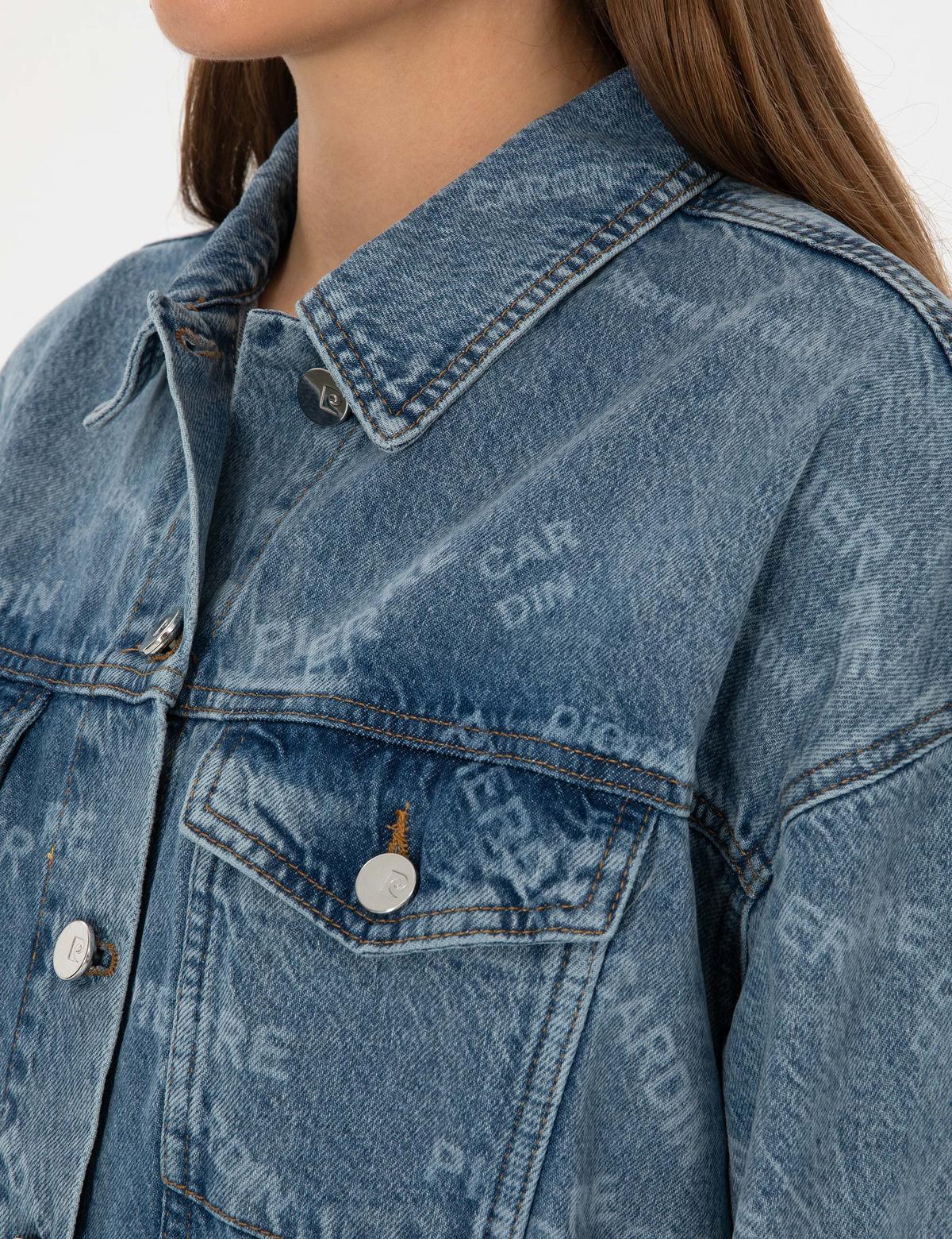 Açık Mavi Oversize Jean Ceket - 50308527003