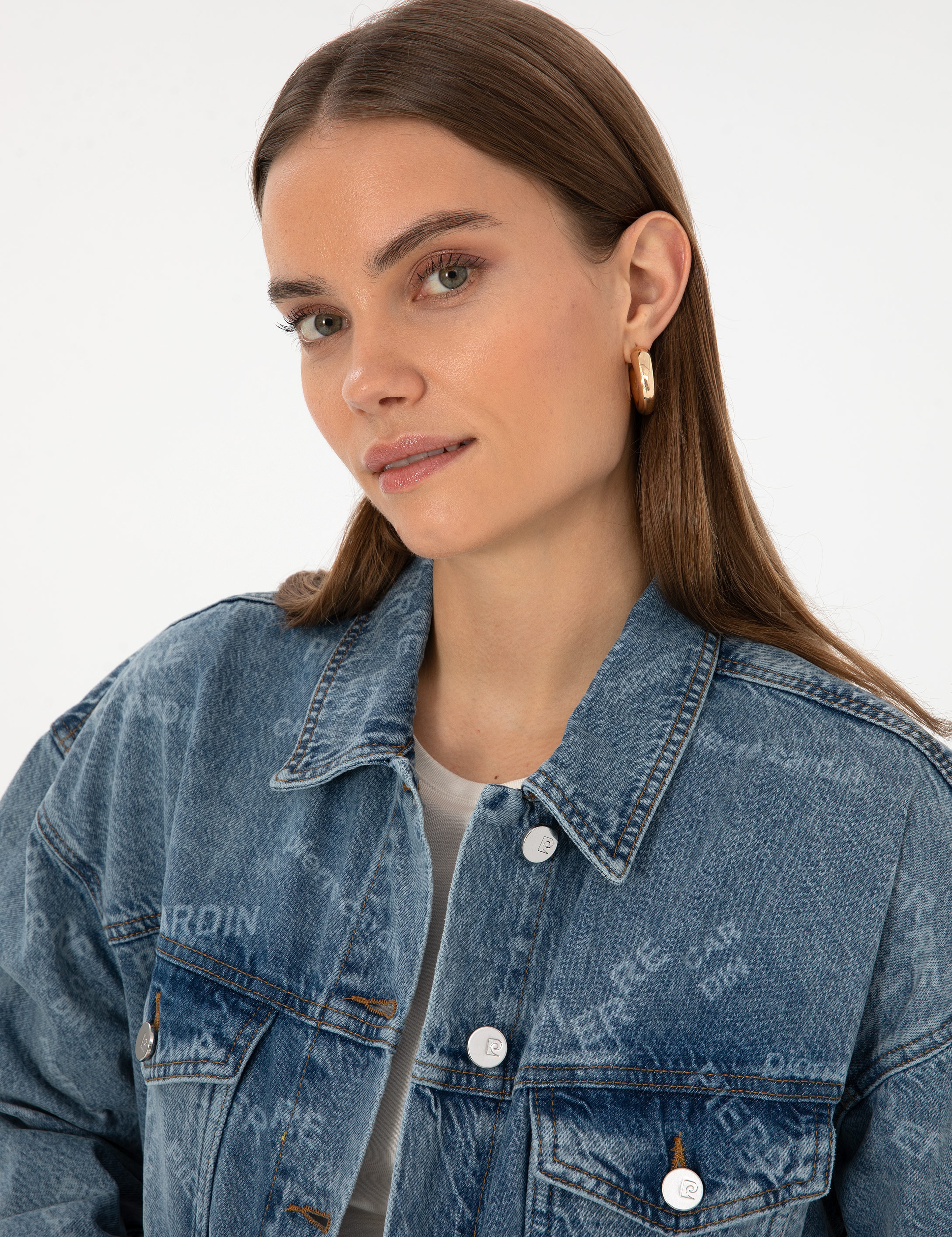 Açık Mavi Oversize Jean Ceket - Image 2