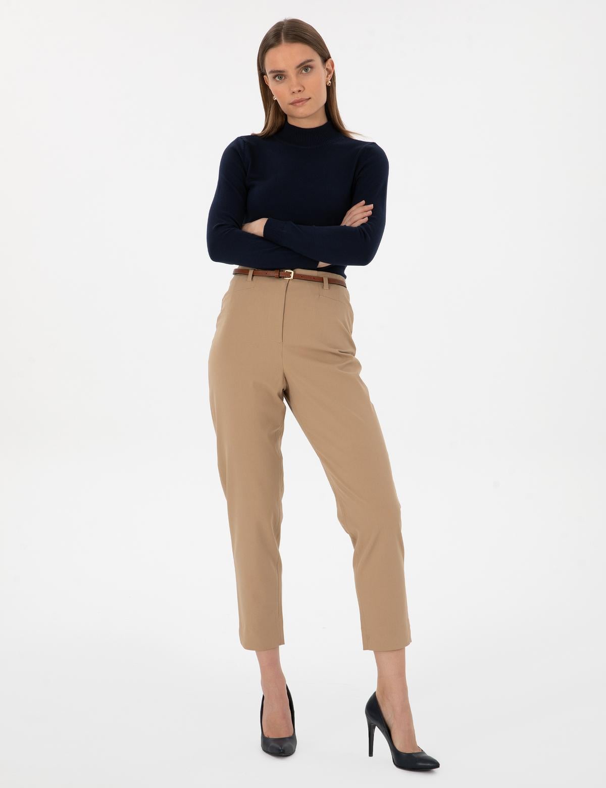 Bej Carrot Fit Kumaş Pantolon - 50310114014