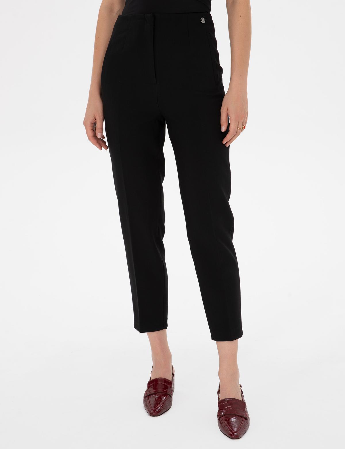 Siyah Carrot Fit Kumaş Pantolon - 50310123002