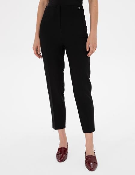 Siyah Carrot Fit Kumaş Pantolon - 50310123002
