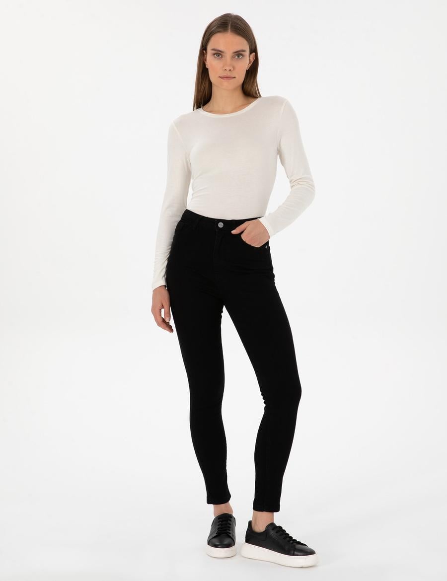 Siyah Skinny Fit Jean Pantolon