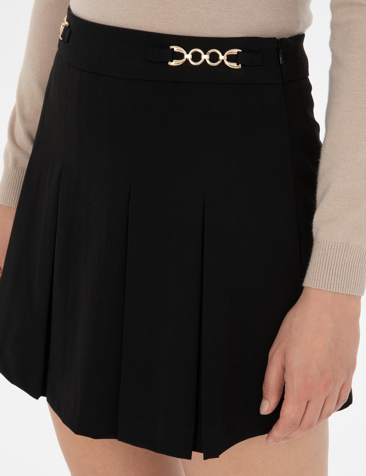 Siyah A Kesim Dokuma Etek - 50314118002