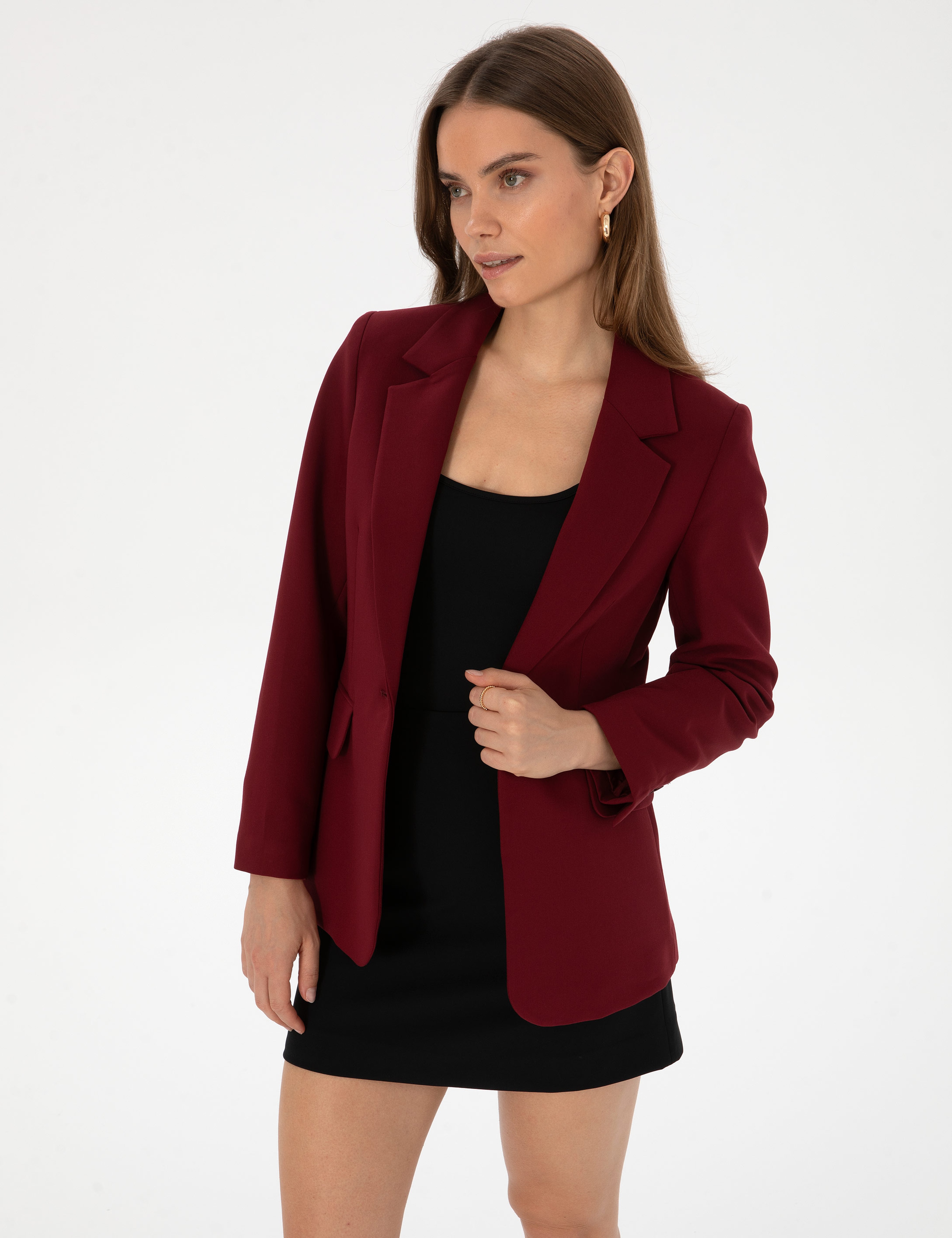 Vişne Slim Fit Ceket - Image 3