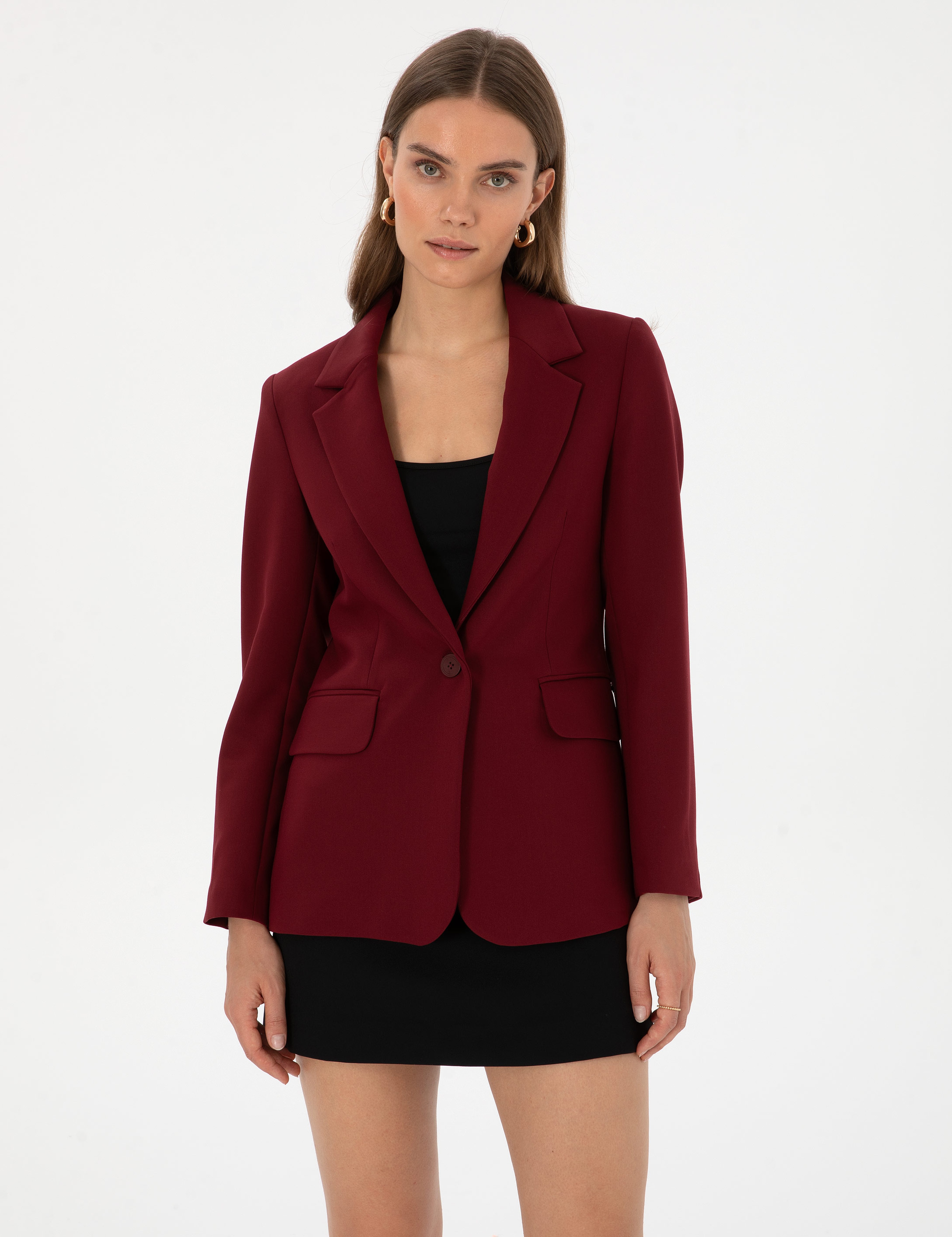 Vişne Slim Fit Ceket - Image 1