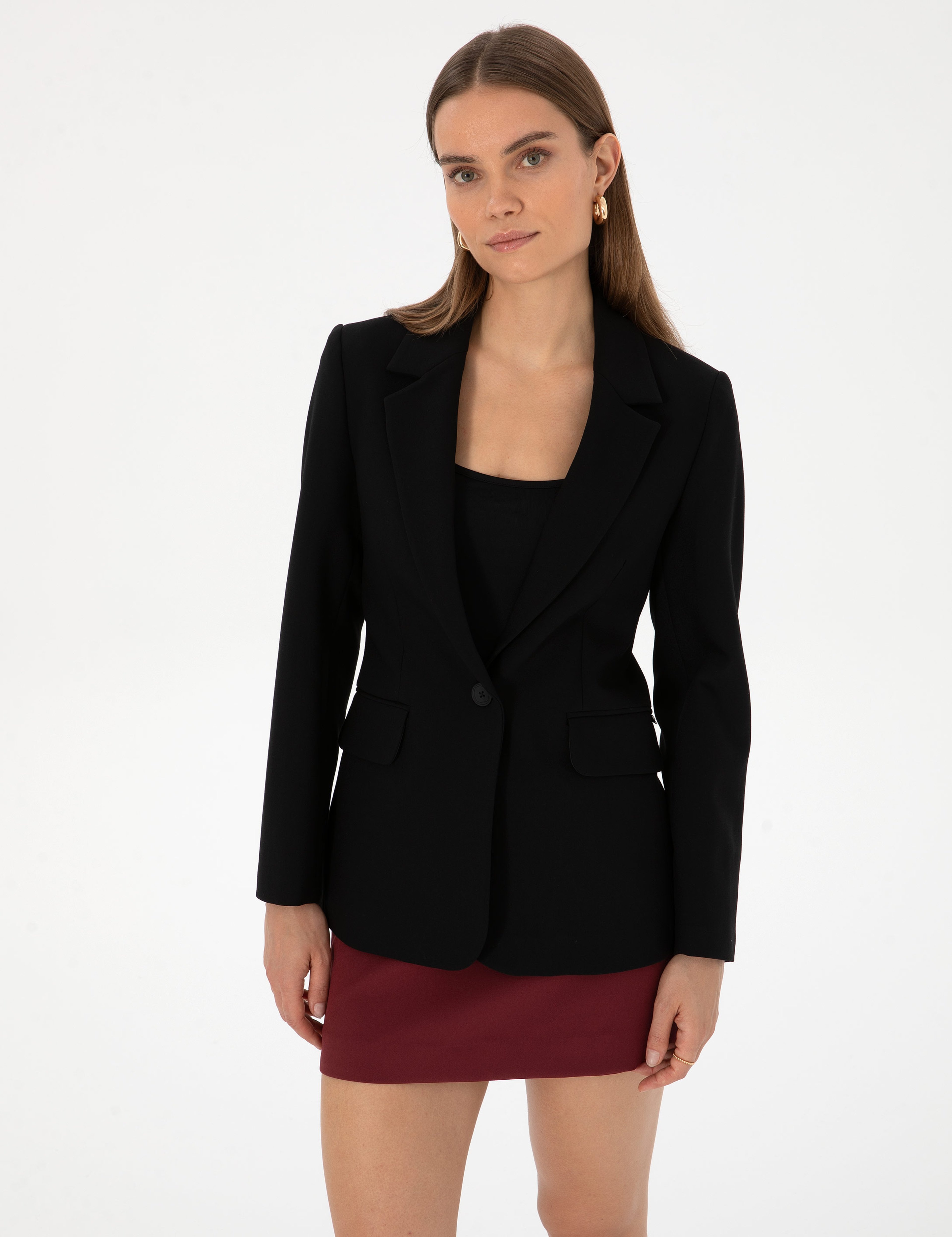Siyah Slim Fit Ceket - Image 1
