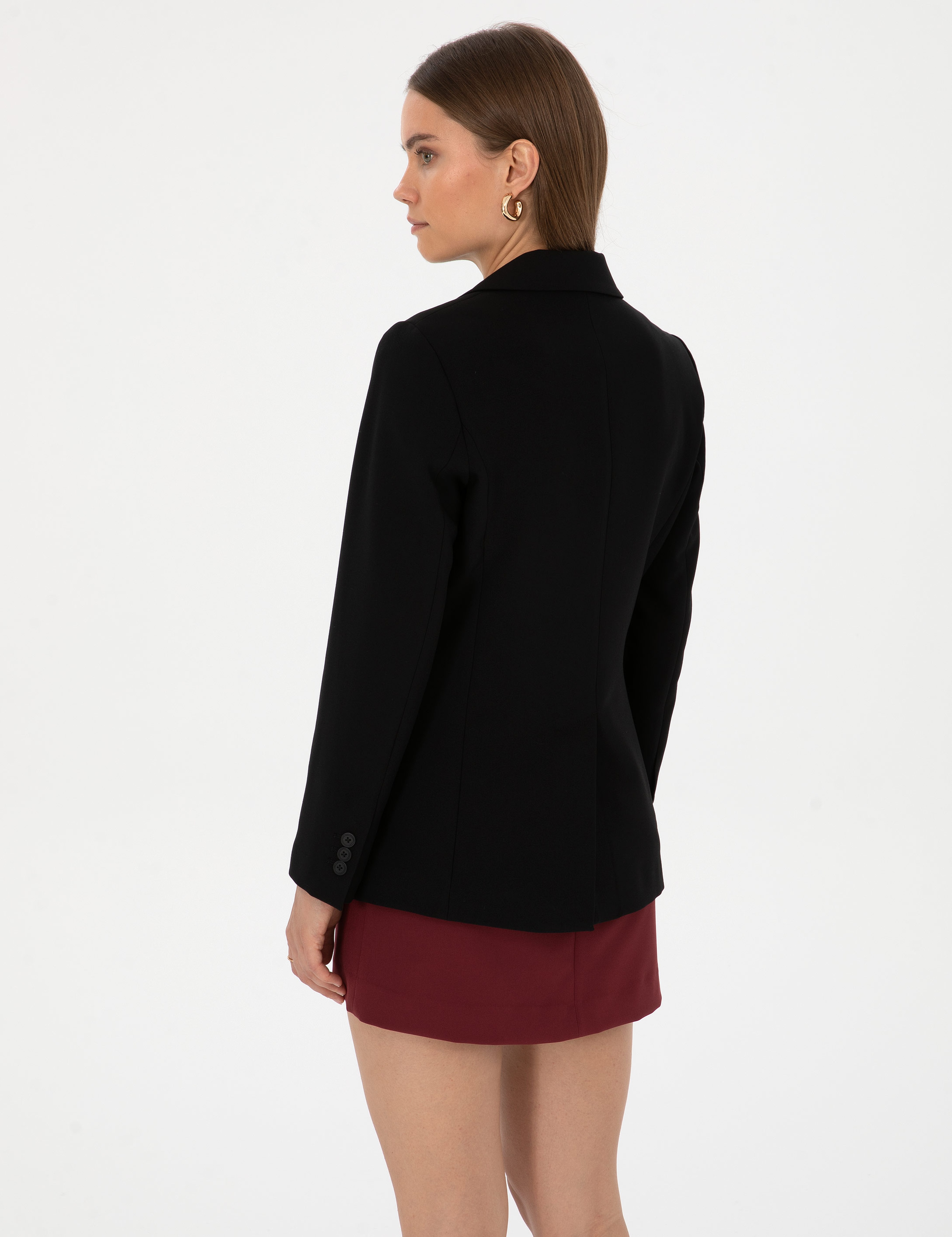 Siyah Slim Fit Ceket - Image 5