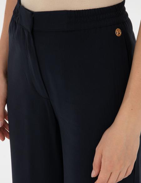 Lacivert Loose Fit Kanvas Pantolon - 50314119002