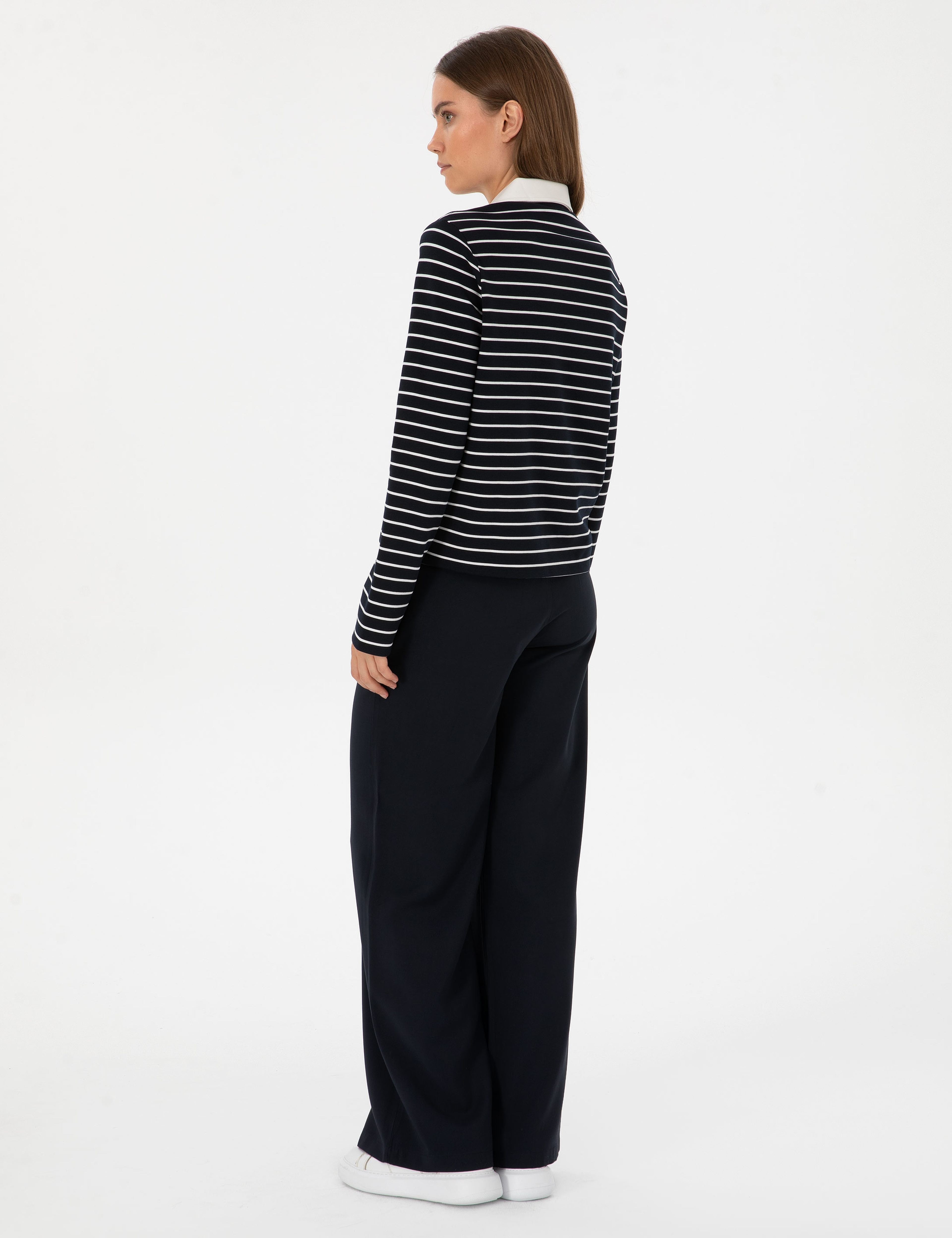 Lacivert Loose Fit Kanvas Pantolon - Image 4