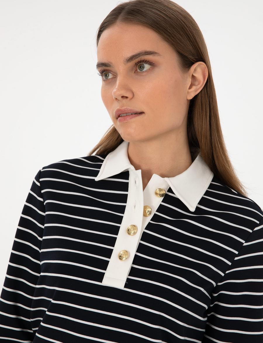 Lacivert Comfort Fit Sweatshirt