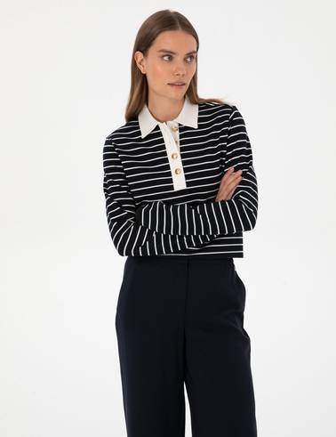 Lacivert Comfort Fit Sweatshirt