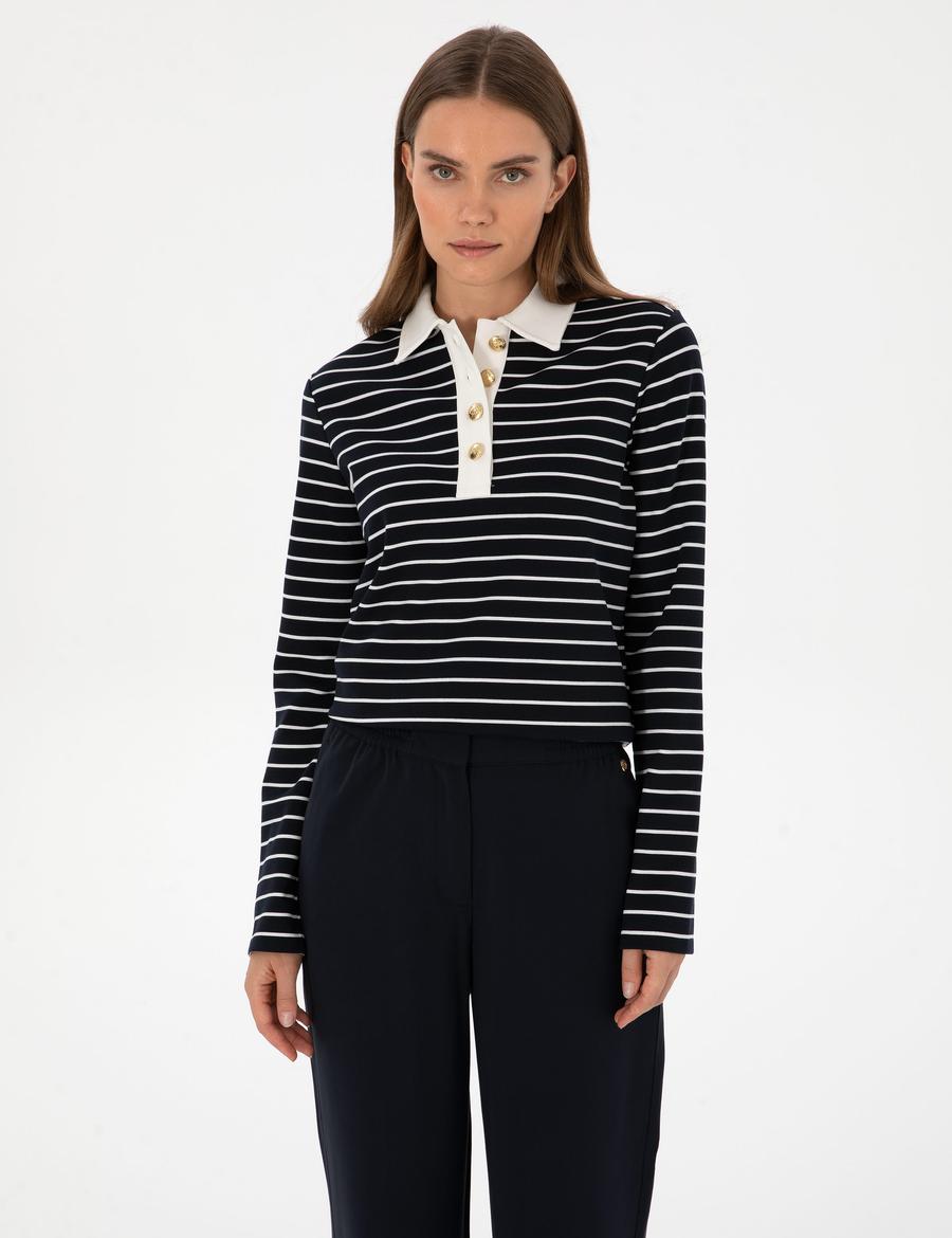 Lacivert Comfort Fit Sweatshirt