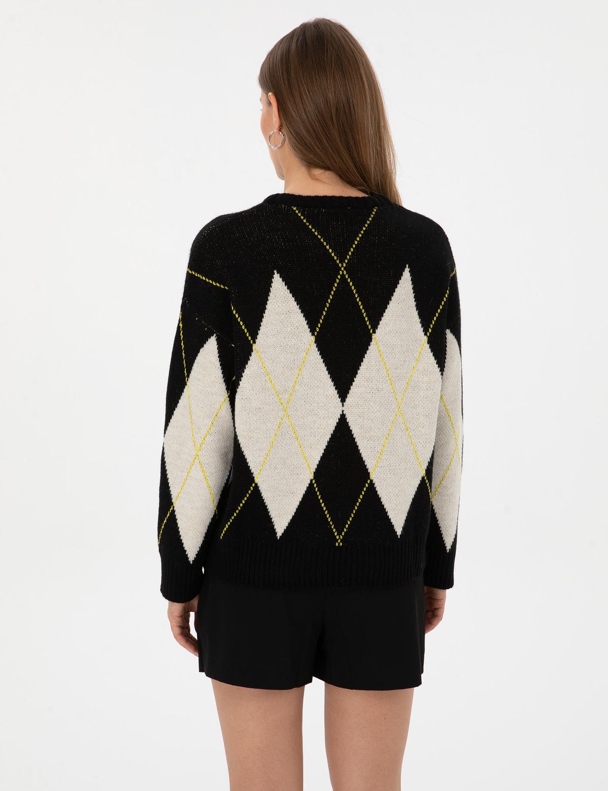 Siyah Regular Fit Kazak - 50317089013