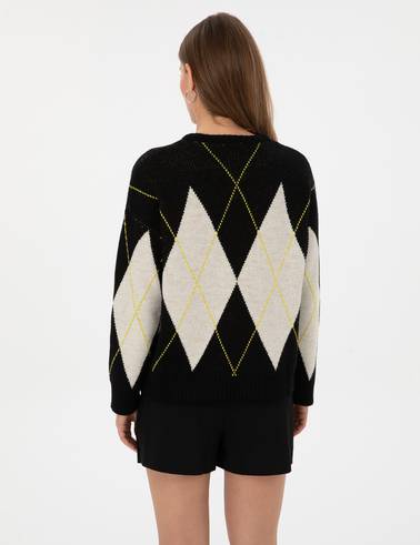 Siyah Regular Fit Kazak