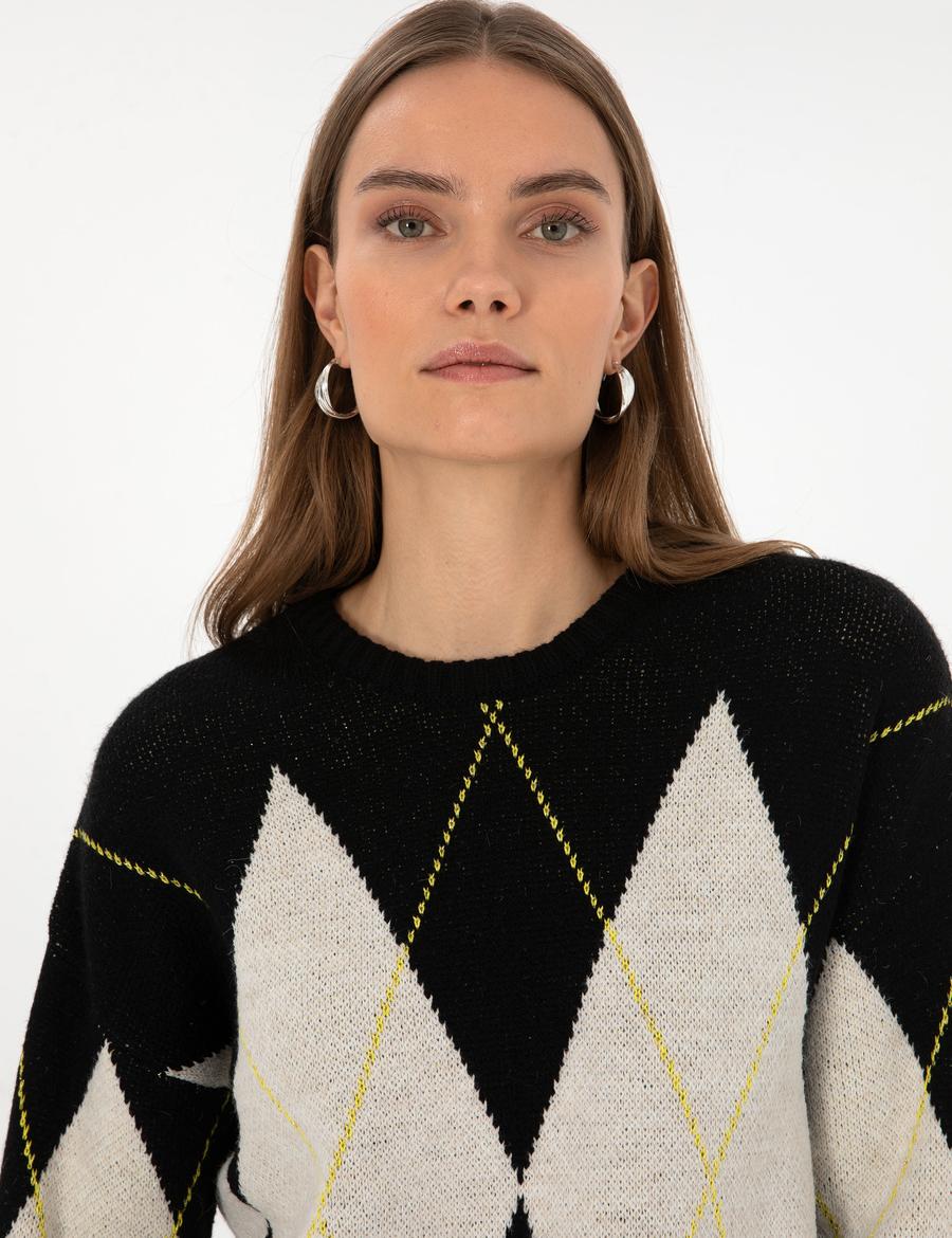 Siyah Regular Fit Kazak