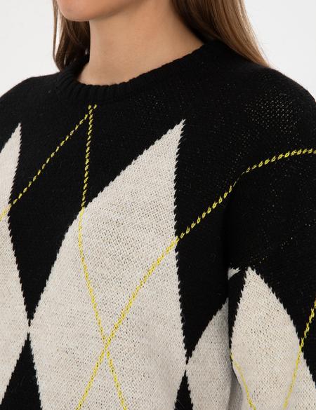 Siyah Regular Fit Kazak - 50317089013