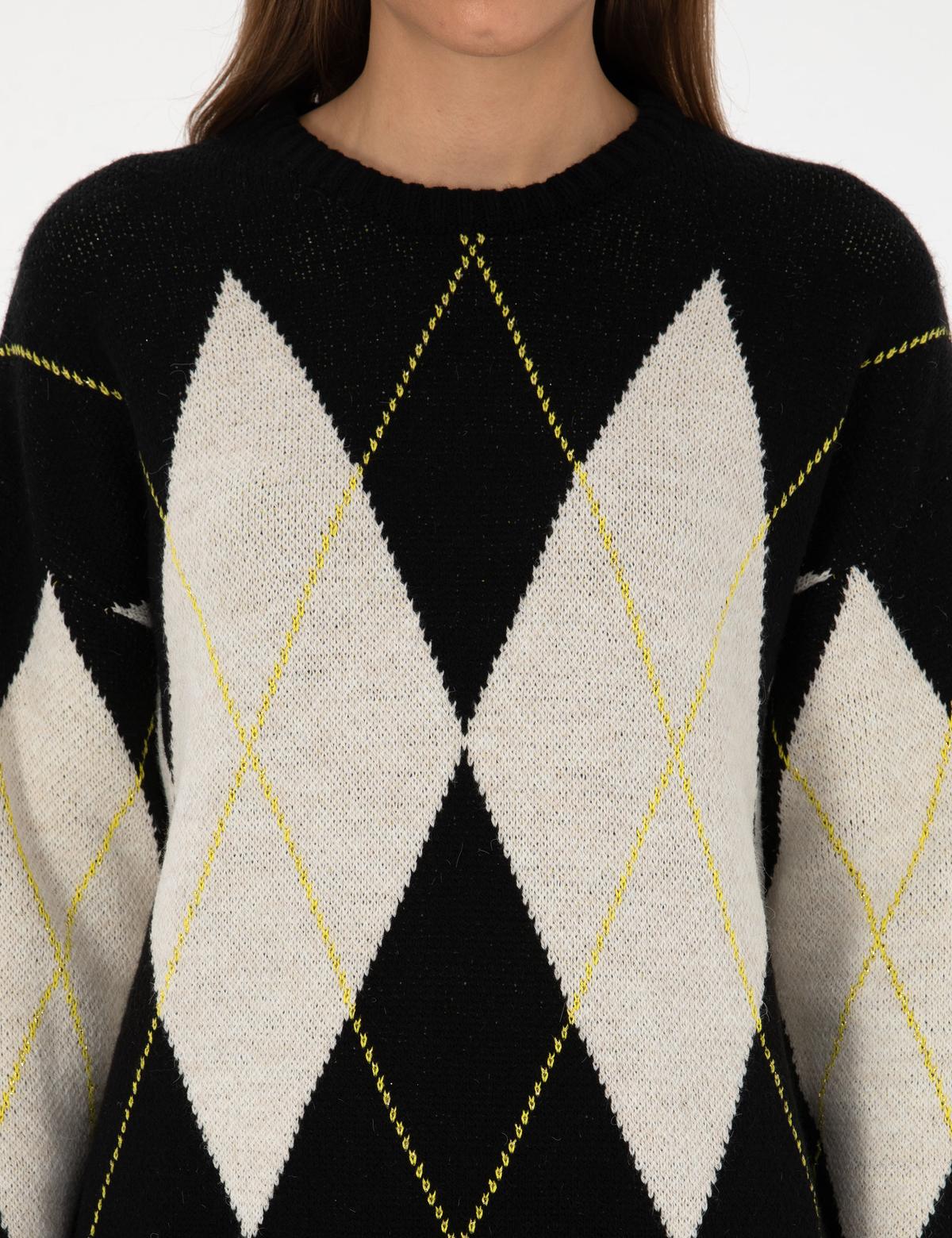 Siyah Regular Fit Kazak - 50317089013