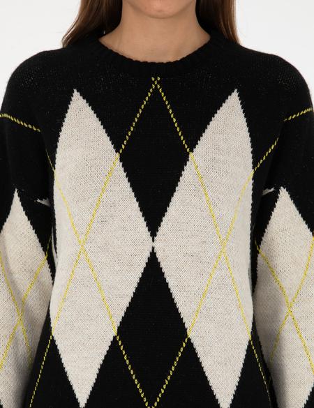 Siyah Regular Fit Kazak - 50317089013