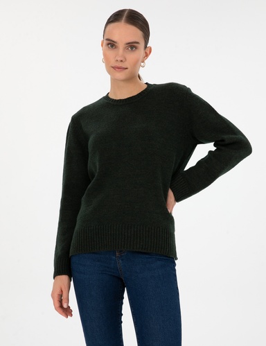 Koyu Yeşil Comfort Fit Kazak