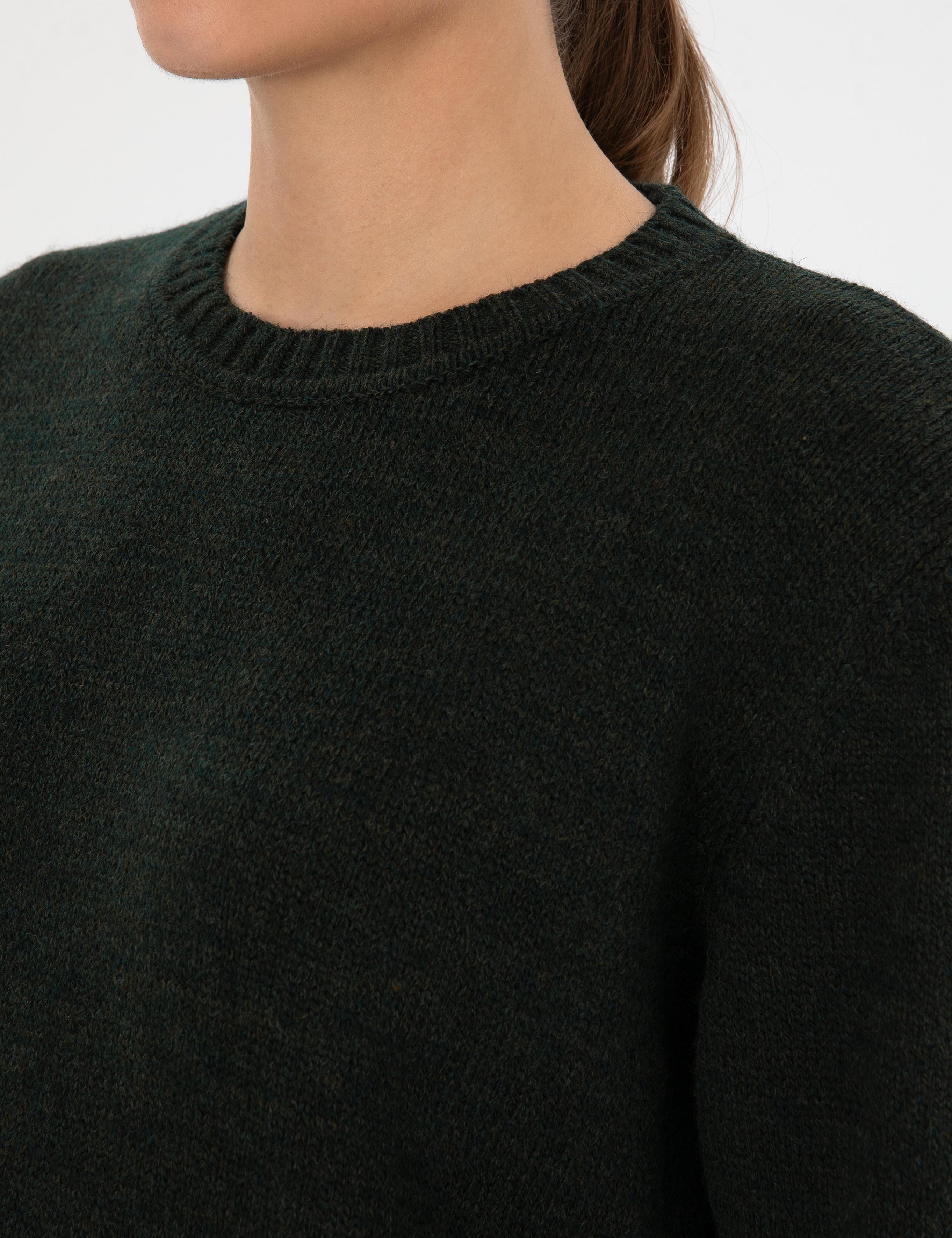 Koyu Yeşil Comfort Fit Kazak