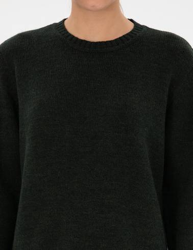 Koyu Yeşil Comfort Fit Kazak