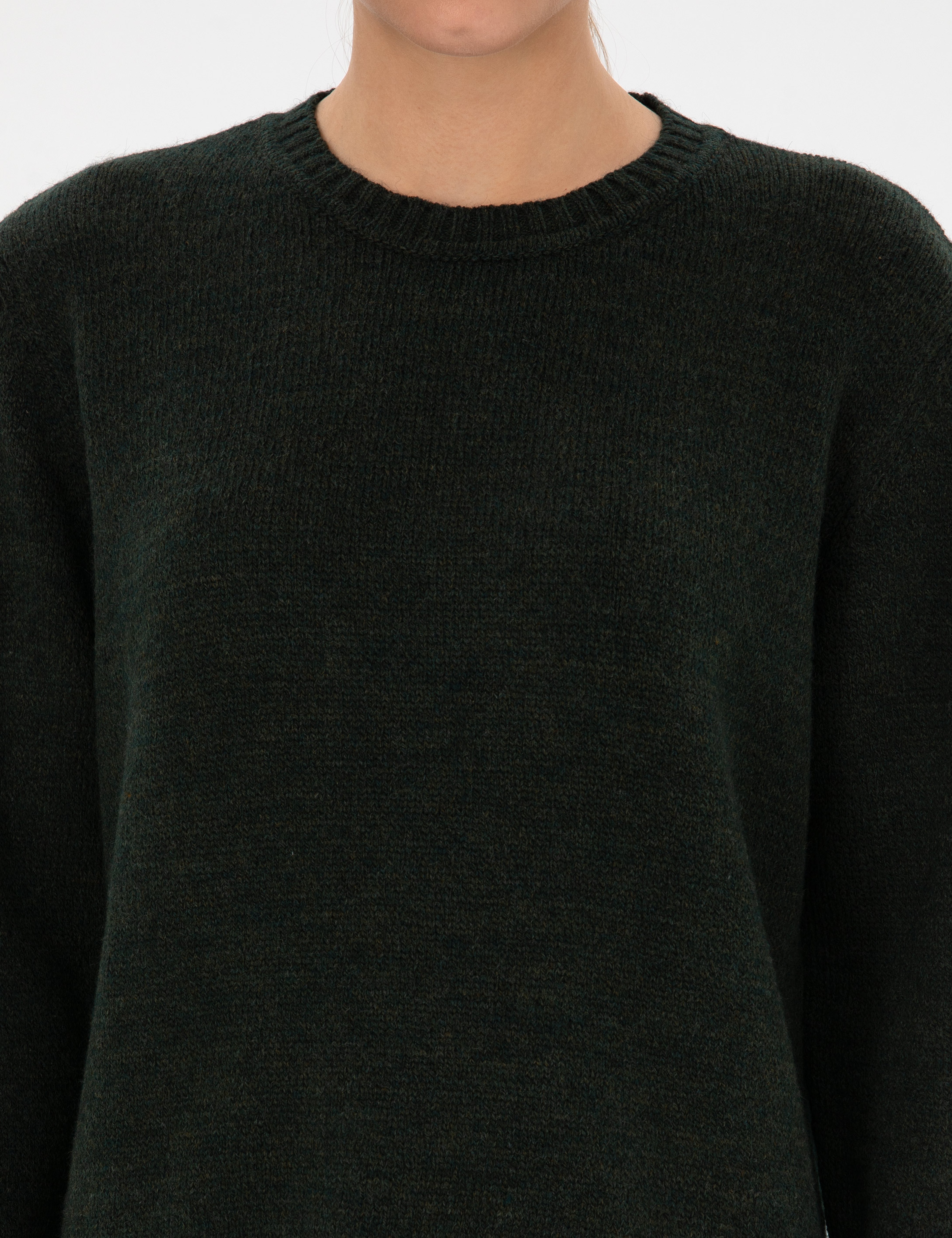 Koyu Yeşil Comfort Fit Kazak - Image 6