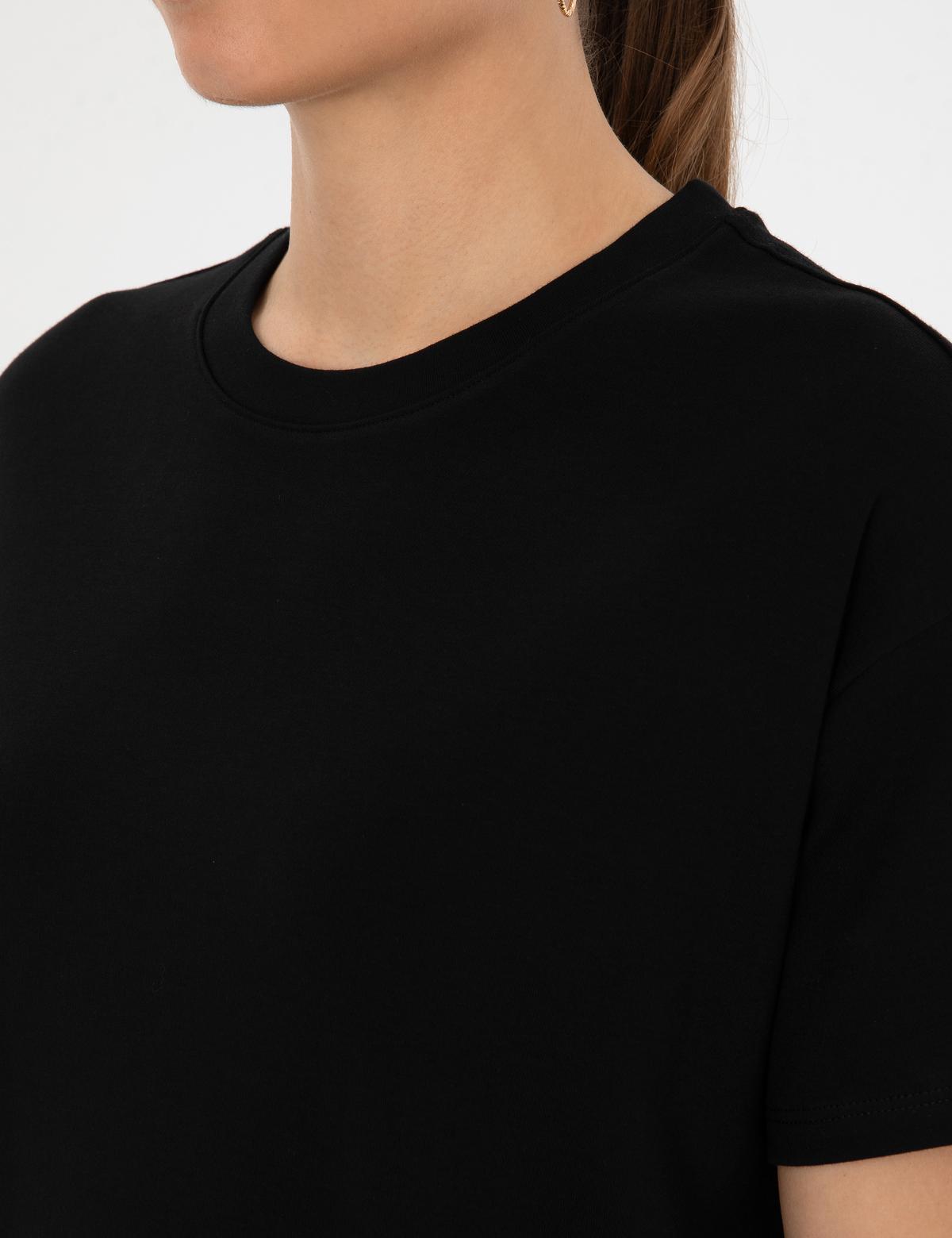 Siyah Oversize Basic Tişört - 50316880013