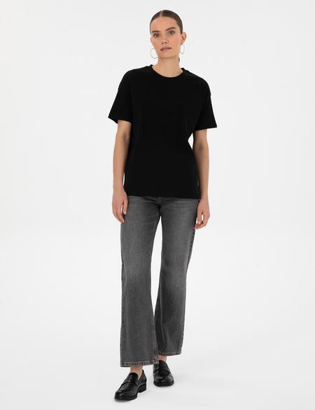 Siyah Oversize Basic Tişört - 50316880013