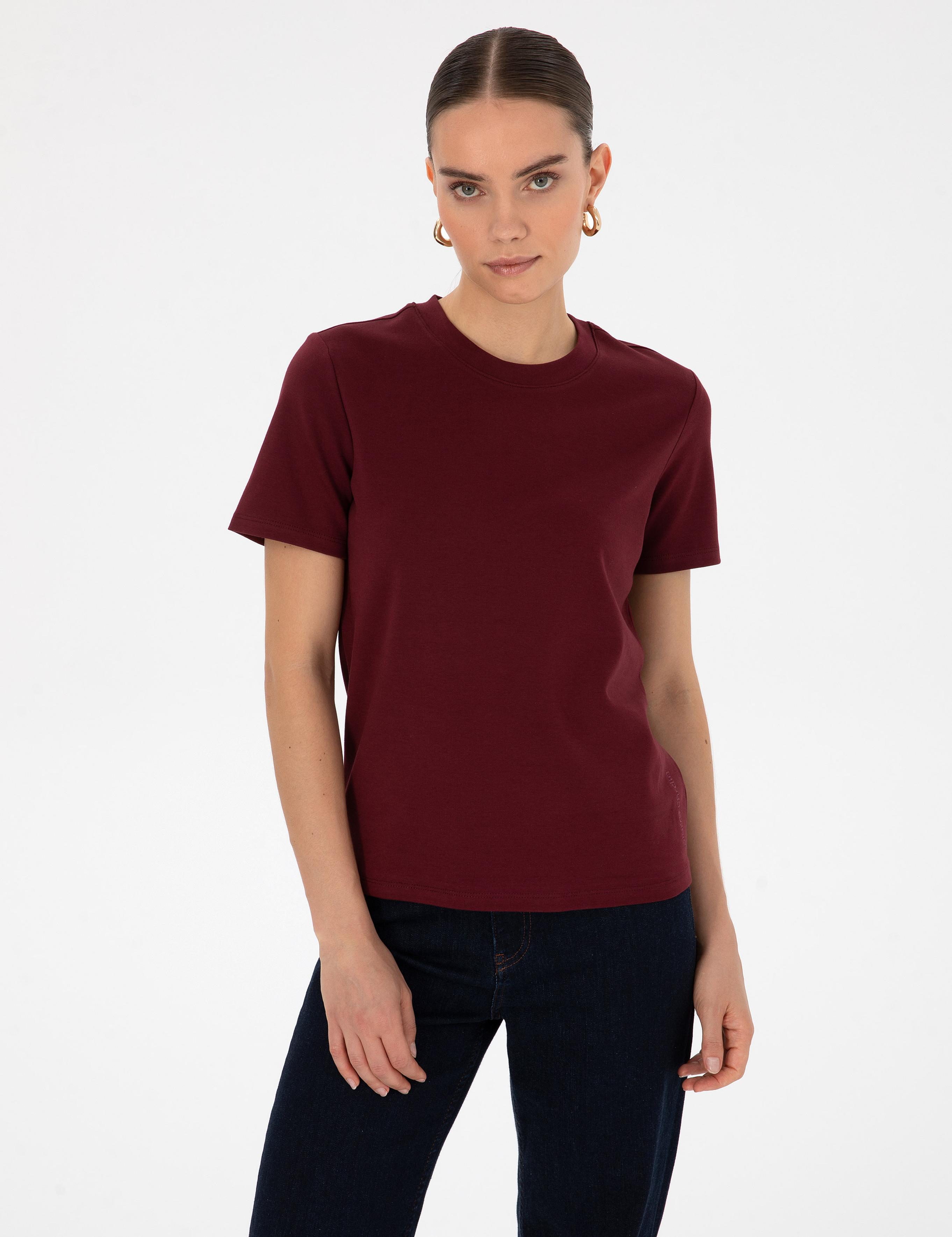 Vişne Regular Fit Basic Tişört