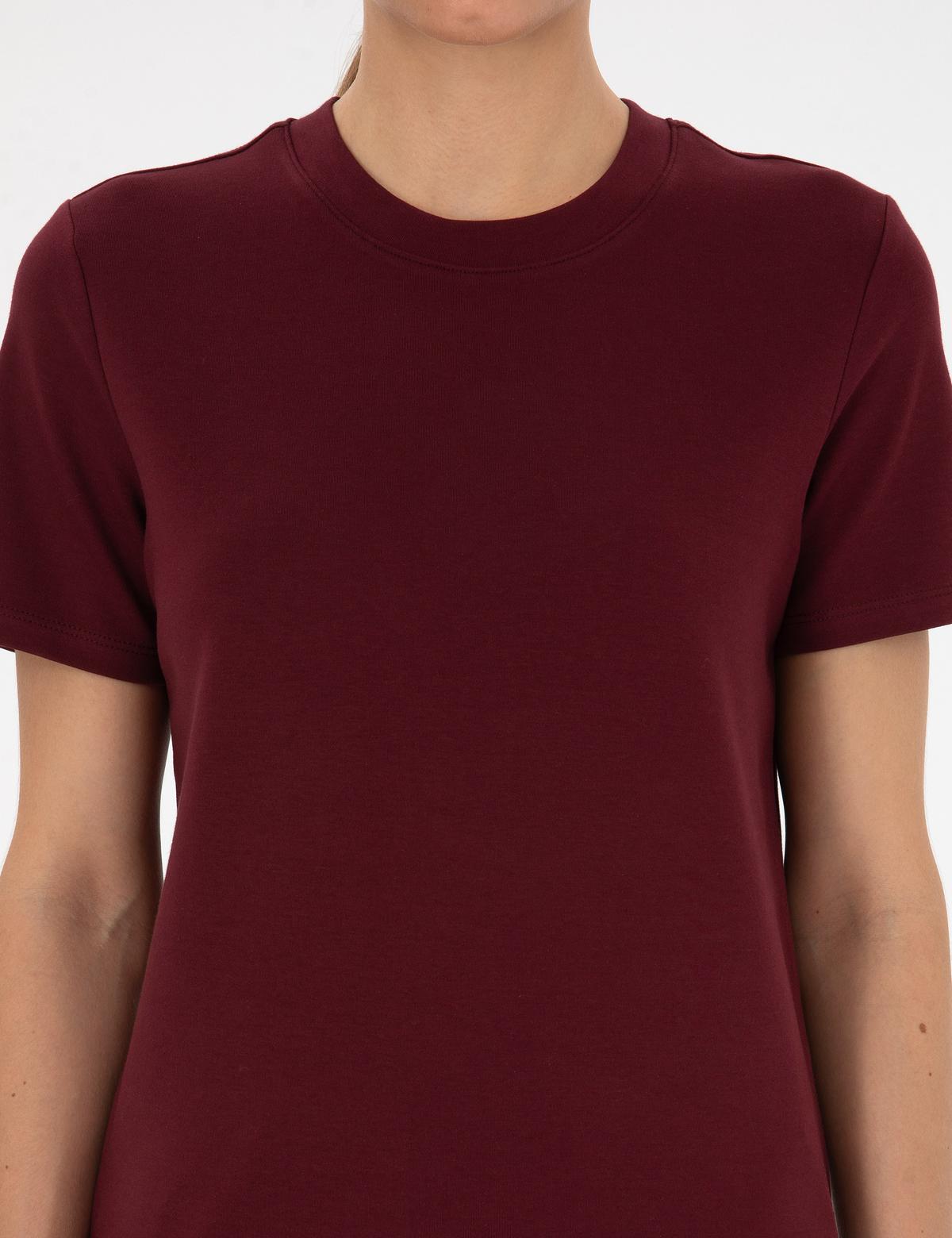 Vişne Regular Fit Basic Tişört - 50310543045