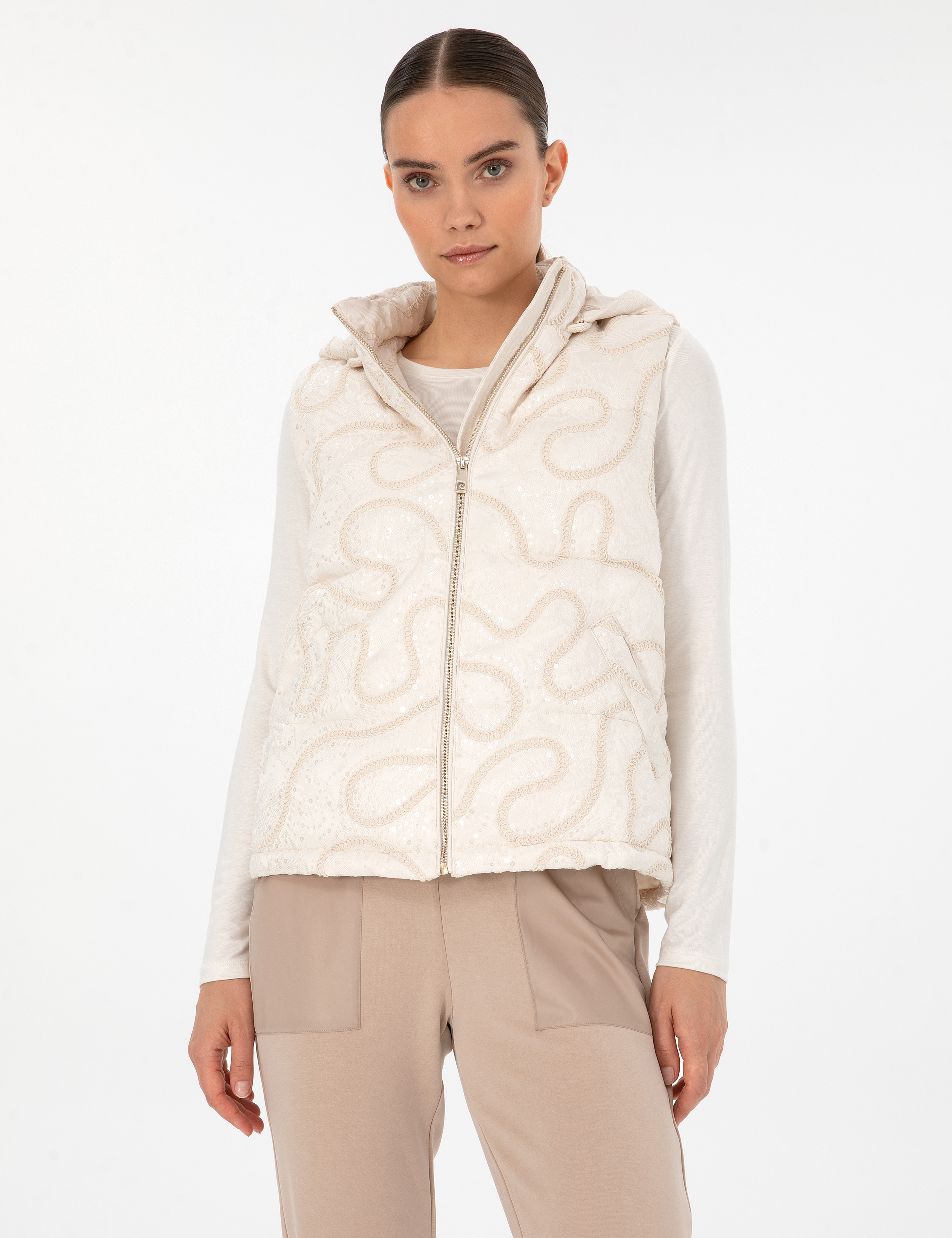 Ekru Regular Fit Yelek - Image 1