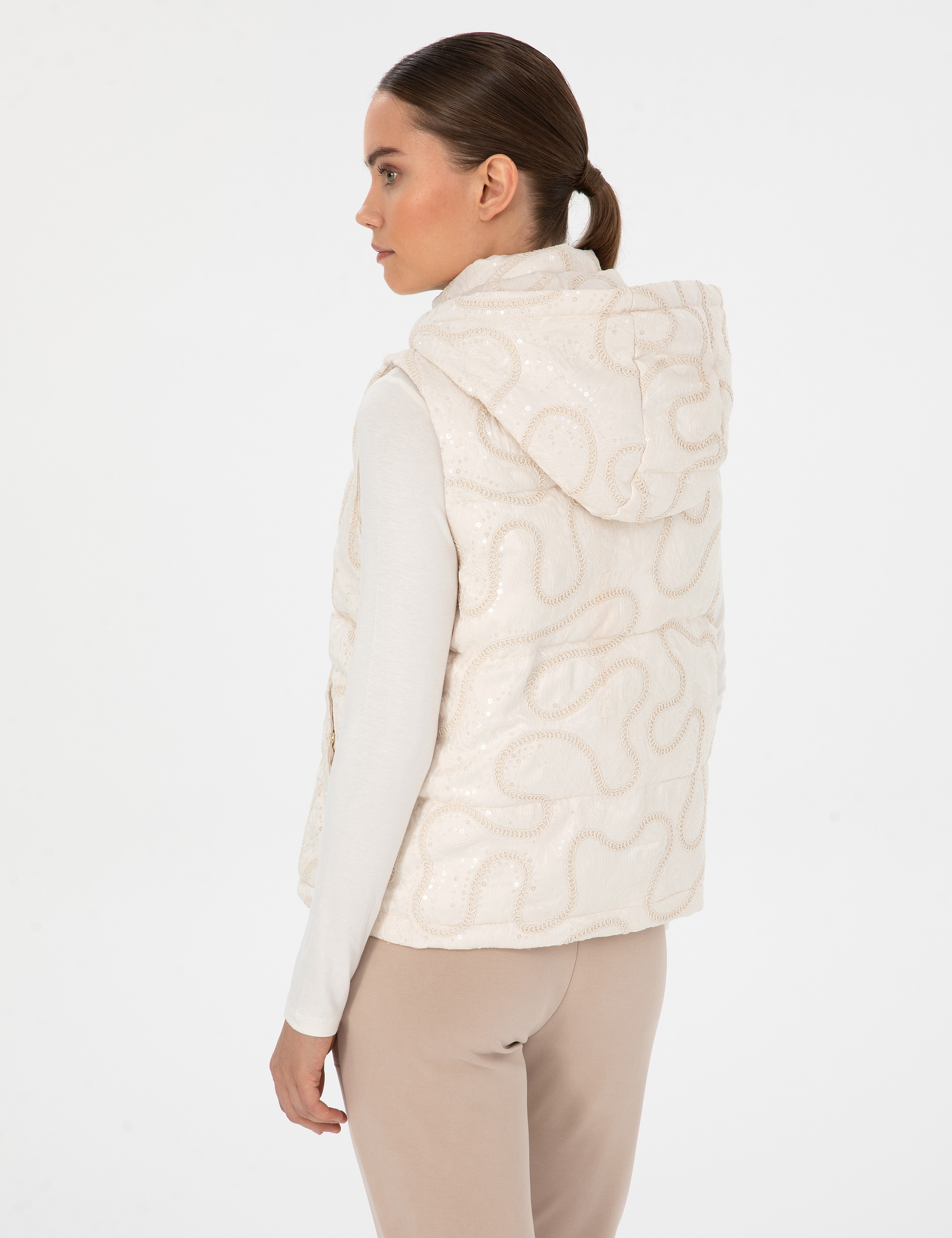 Ekru Regular Fit Yelek - Image 5