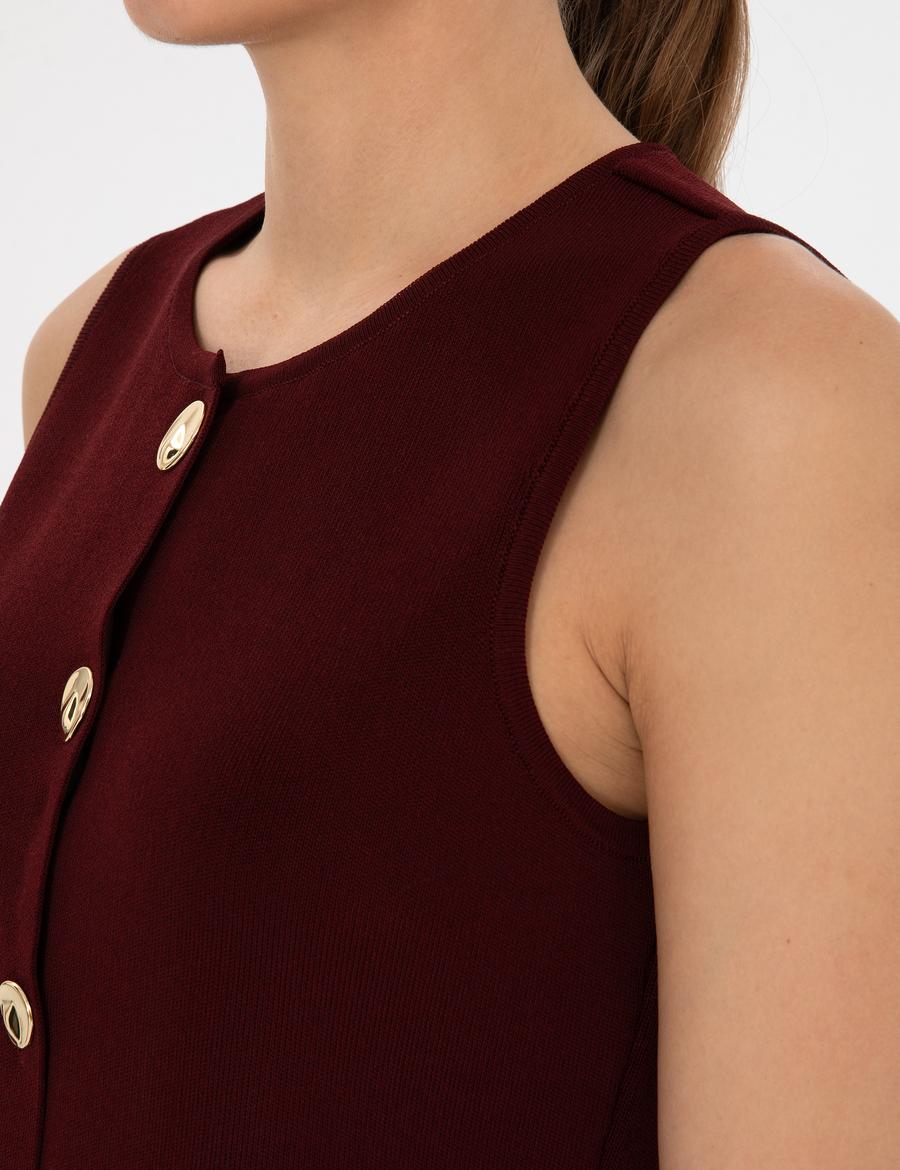 Vişne Slim Fit Kazak