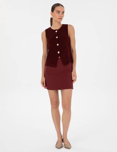 Vişne Slim Fit Kazak