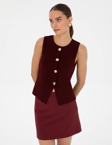 Vişne Slim Fit Kazak