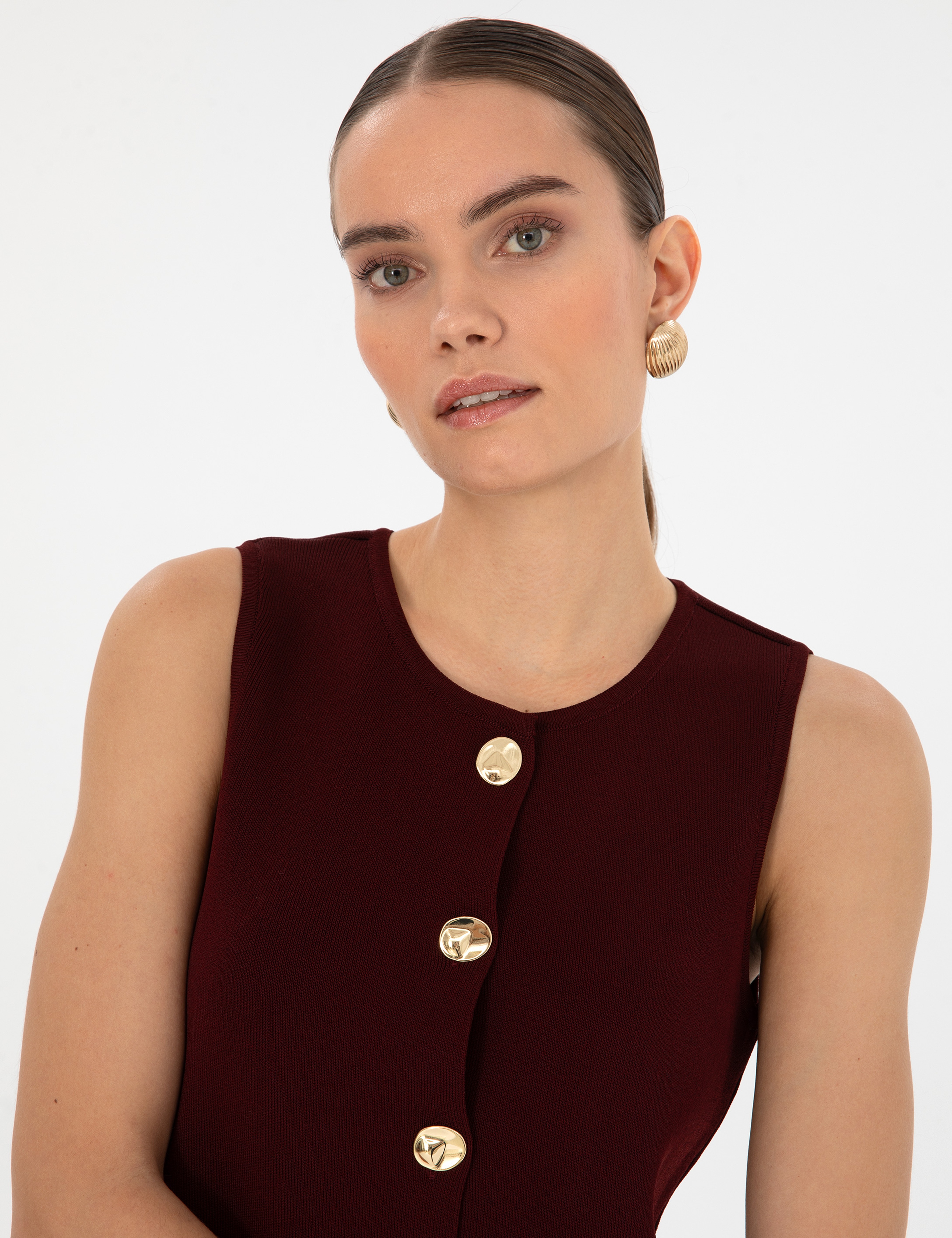 Vişne Slim Fit Kazak