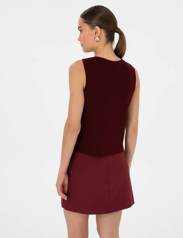 Vişne Slim Fit Kazak