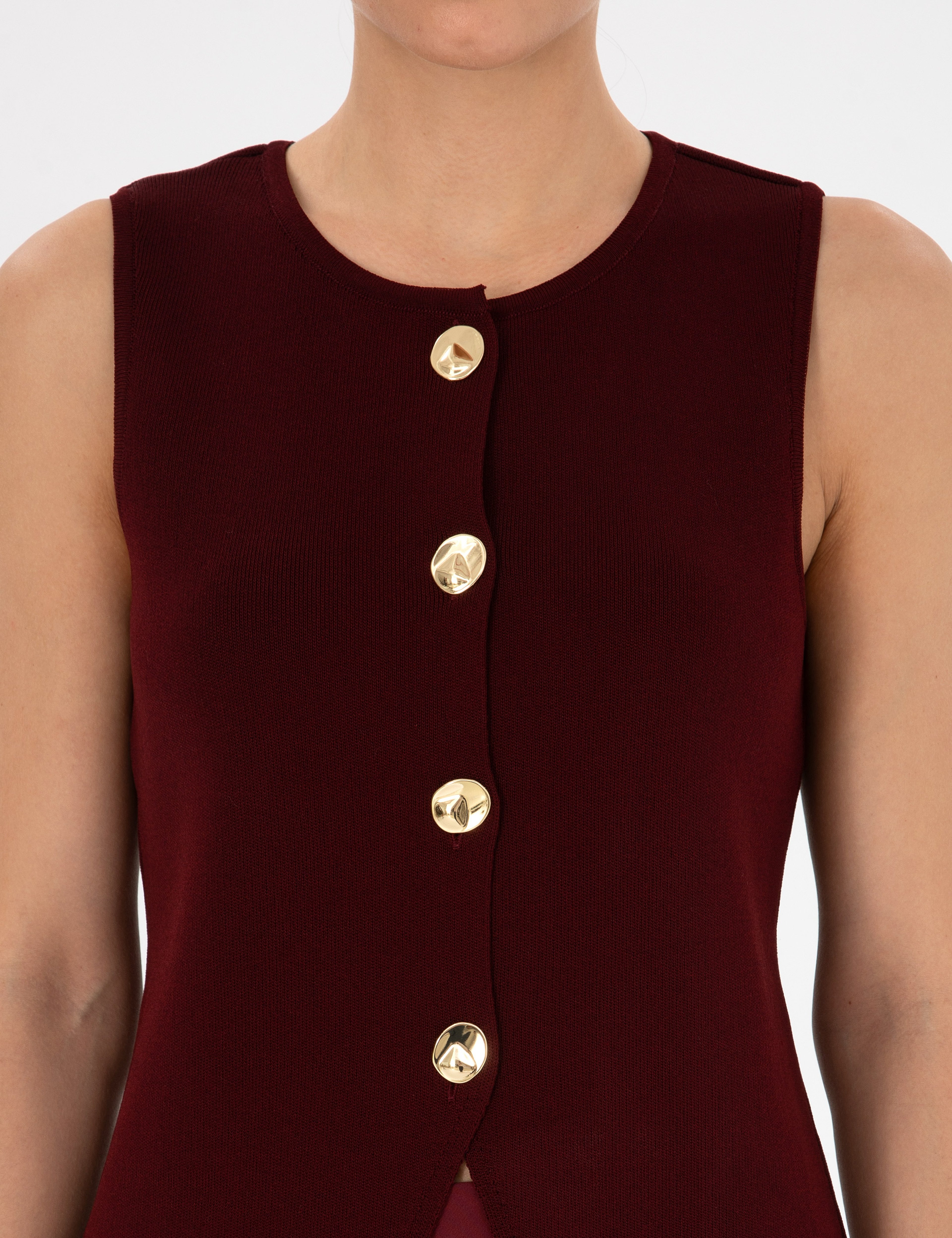Vişne Slim Fit Kazak