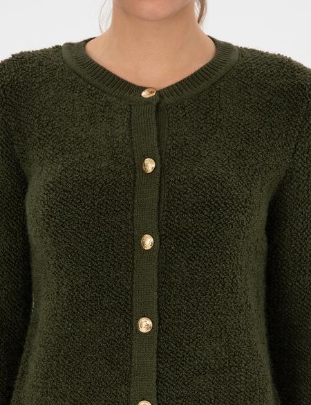 Haki Slim Fit Triko Hırka - 50310995007