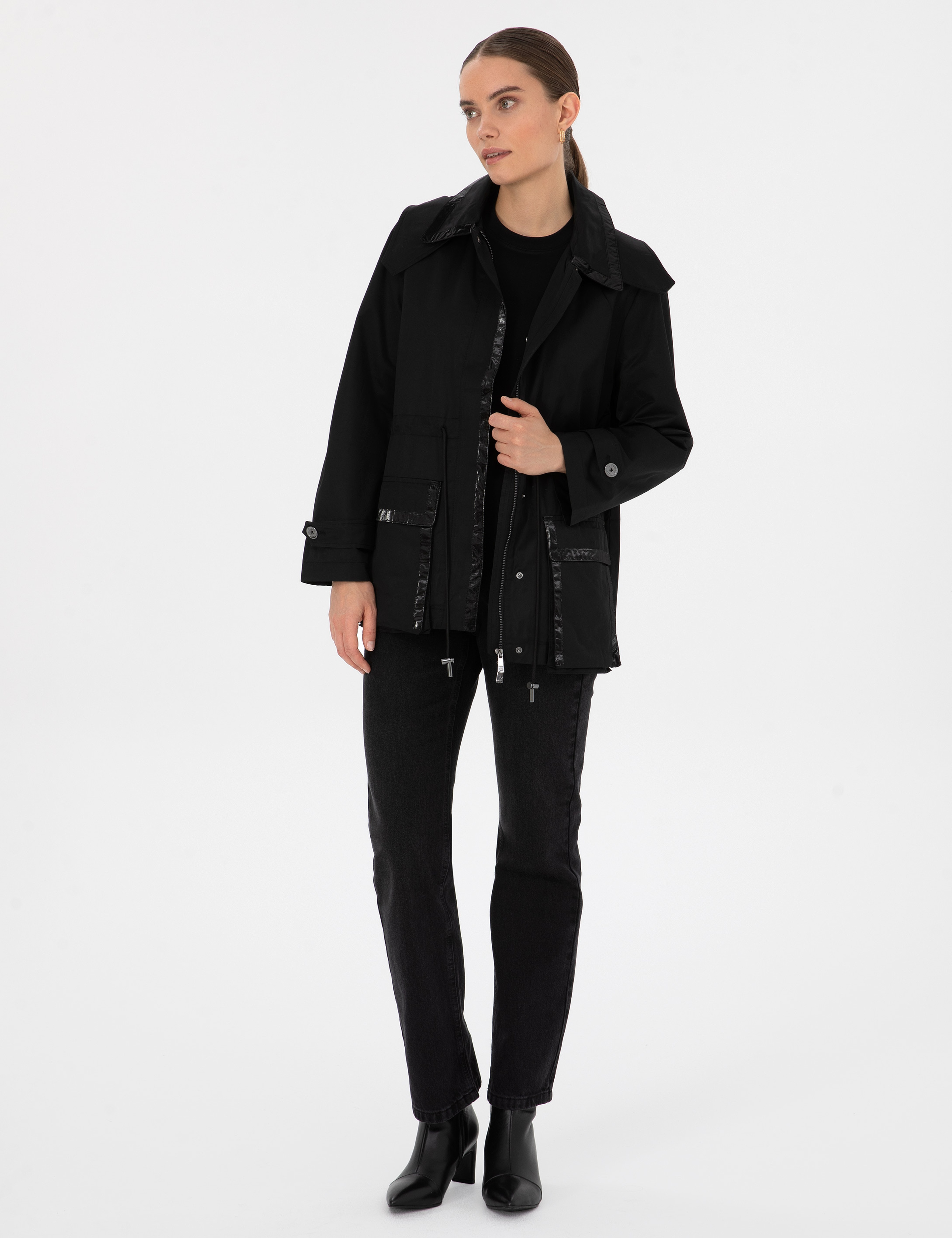 Siyah Regular Fit Kaban - Image 4