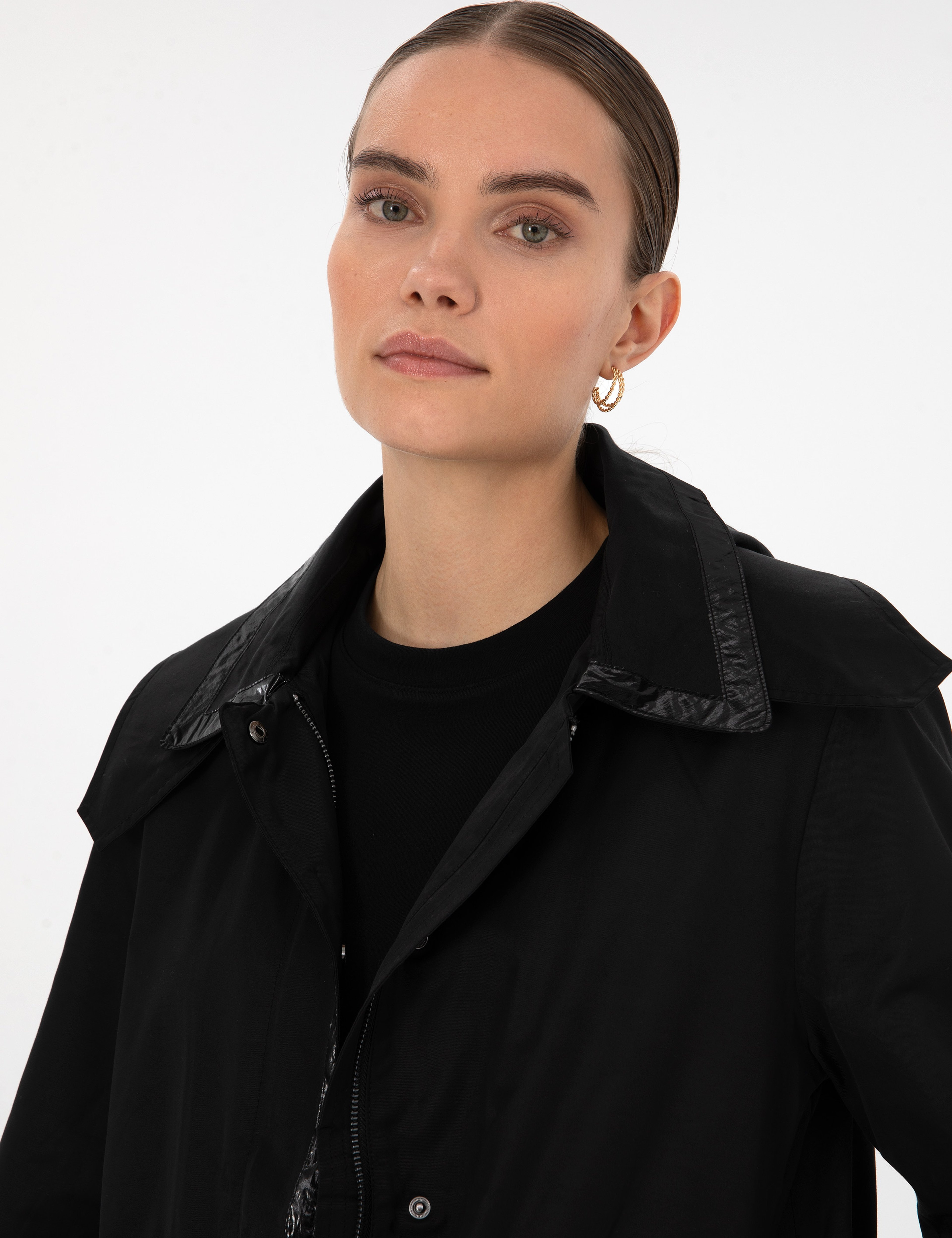 Siyah Regular Fit Kaban - Image 2