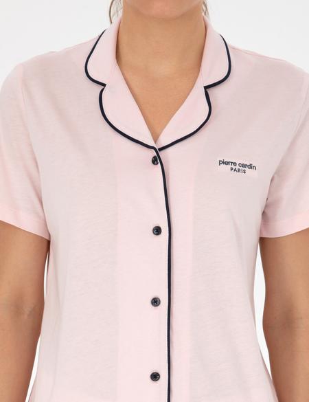 Açık Somon Kısakollu Gömlek Pijama Takımı - 50319050008