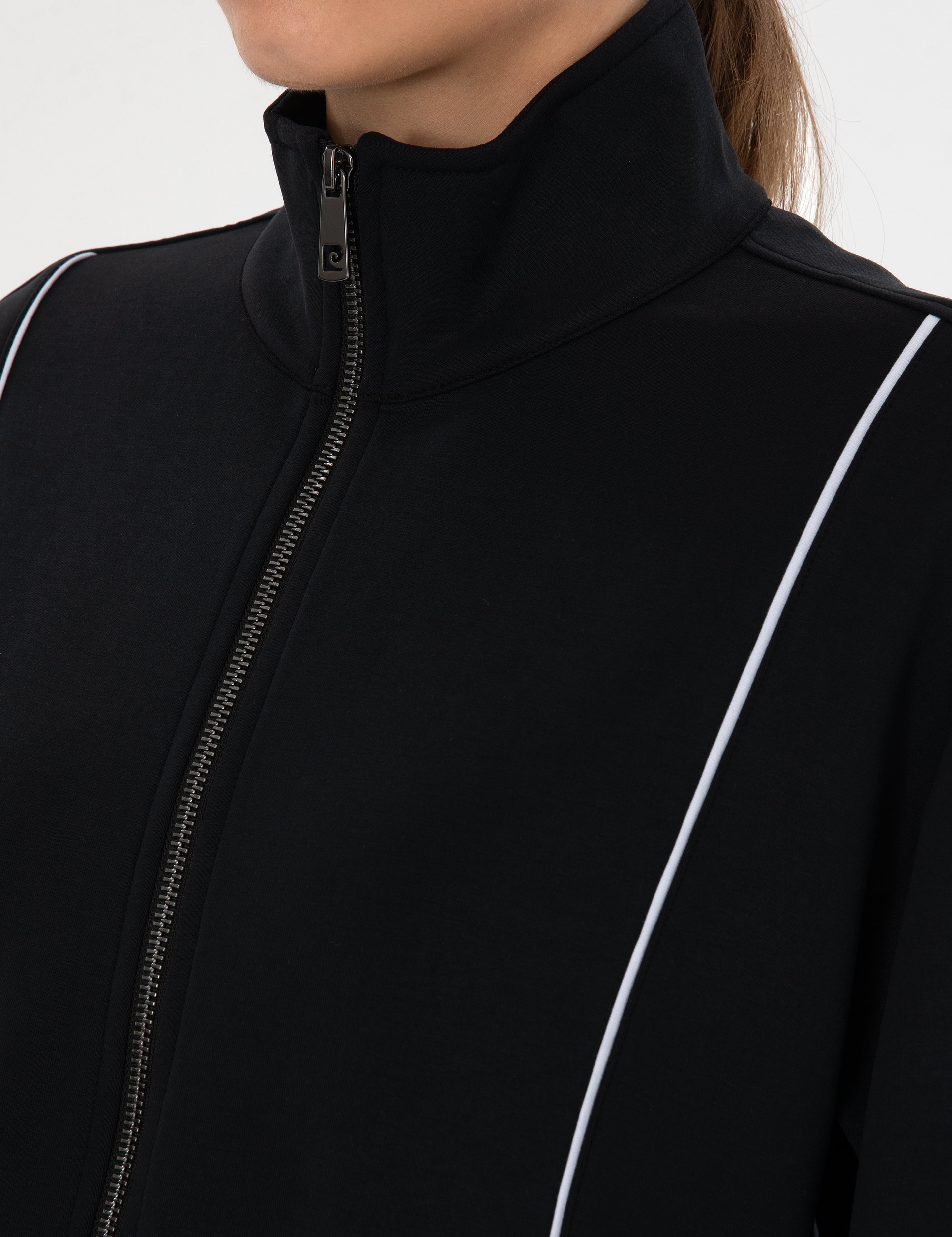 Siyah Comfort Fit Örme Hırka - Image 7