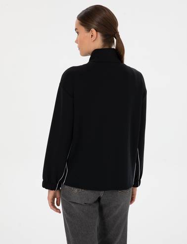Siyah Comfort Fit Örme Hırka