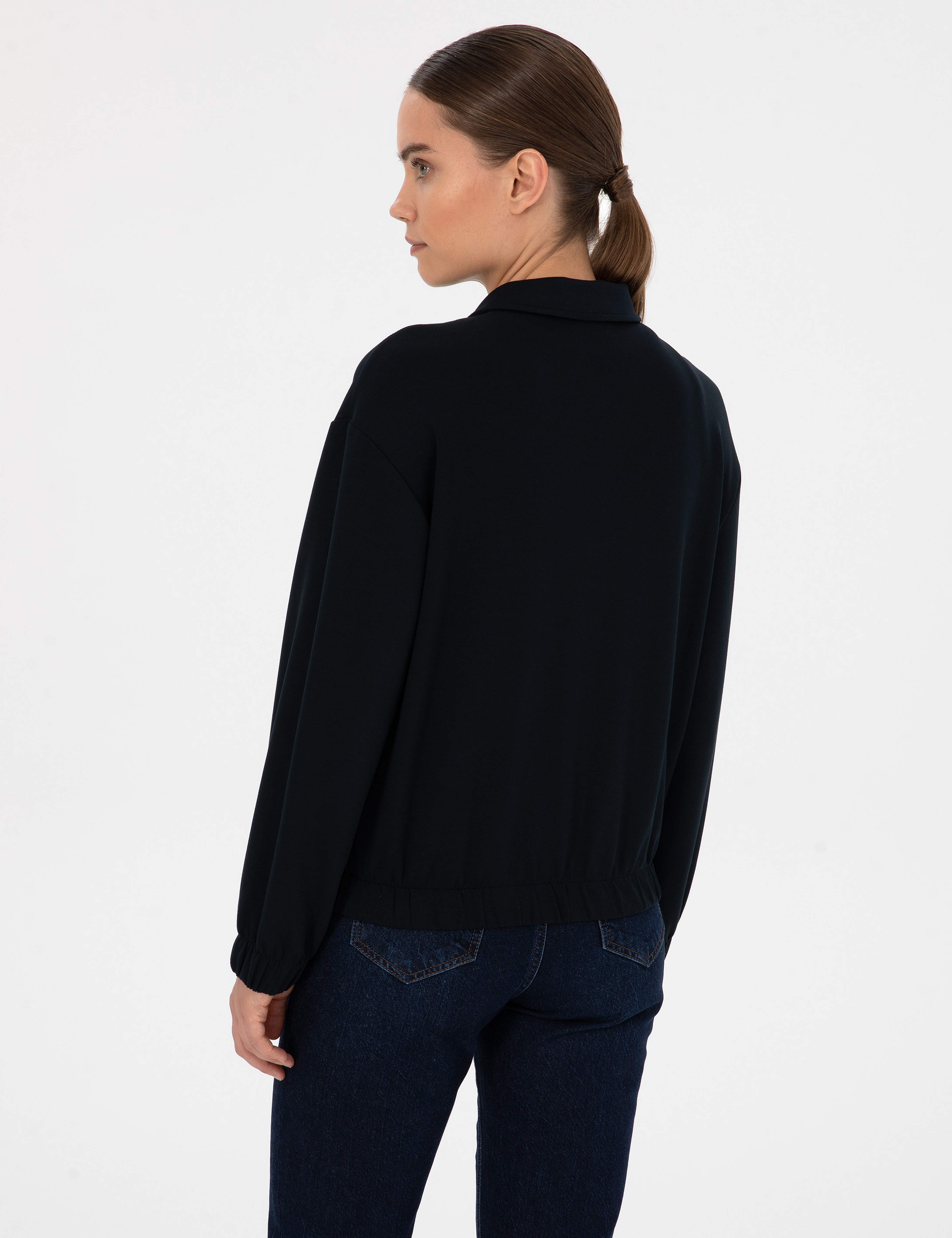 Lacivert Oversize Sweatshirt - Image 5