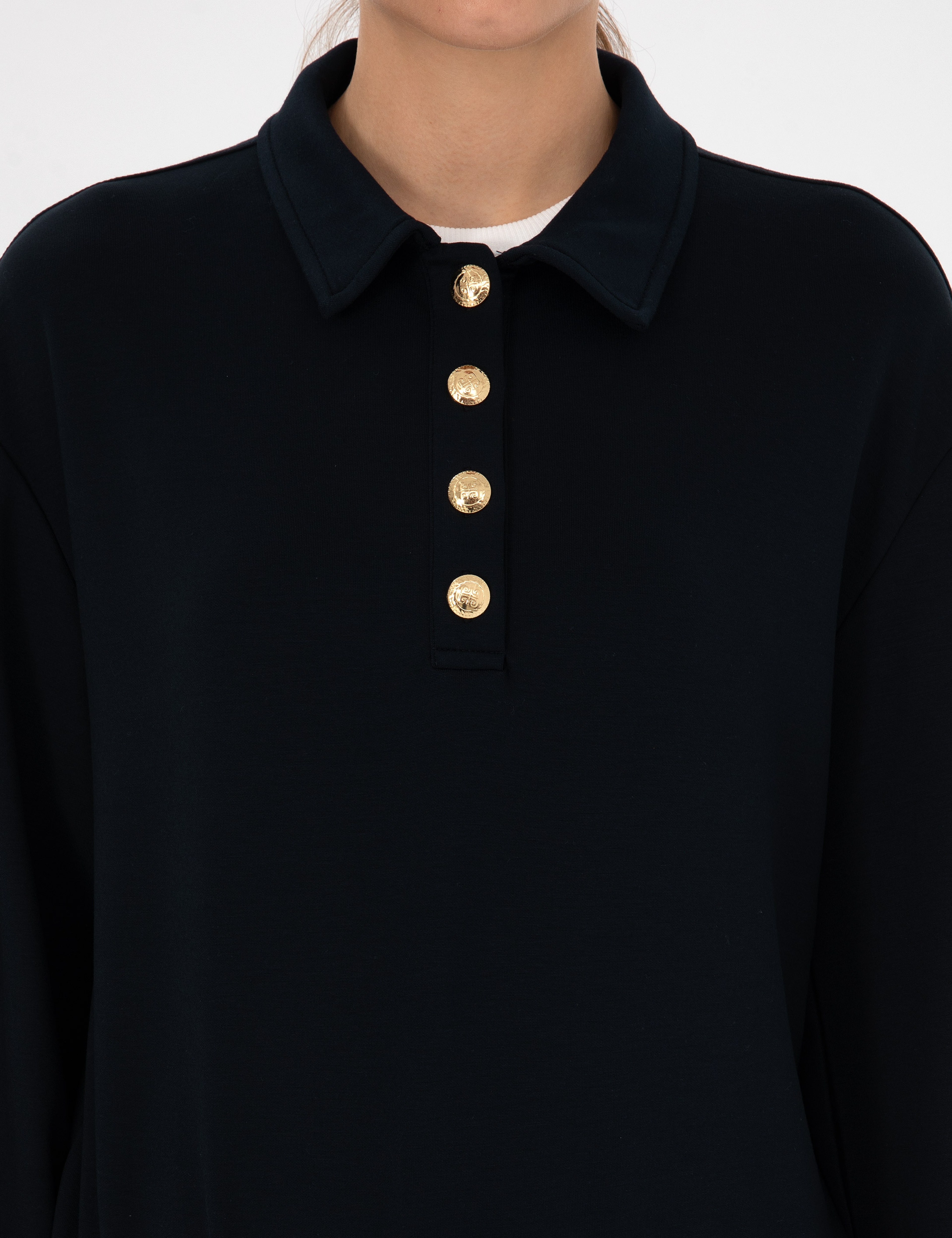 Lacivert Oversize Sweatshirt