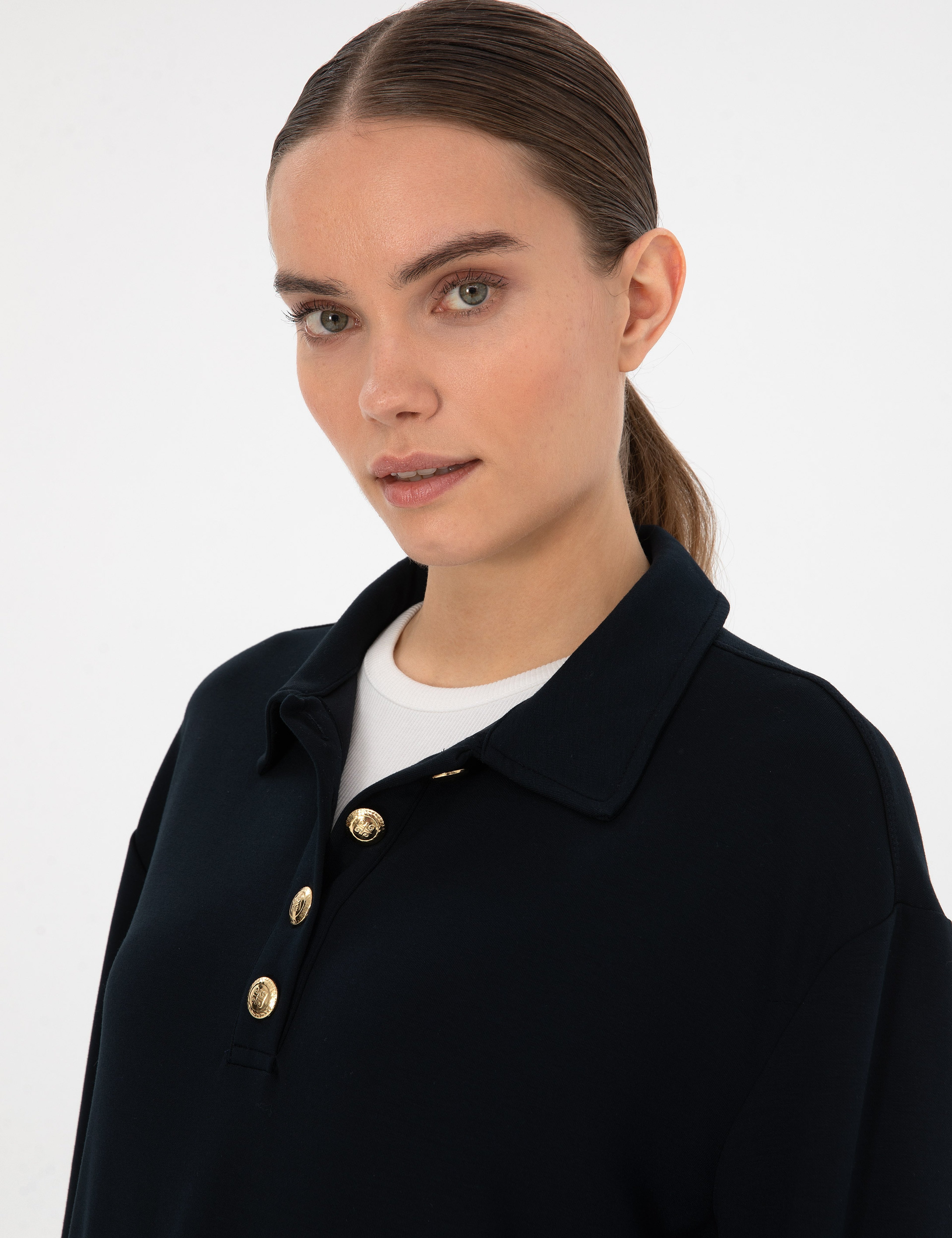 Lacivert Oversize Sweatshirt